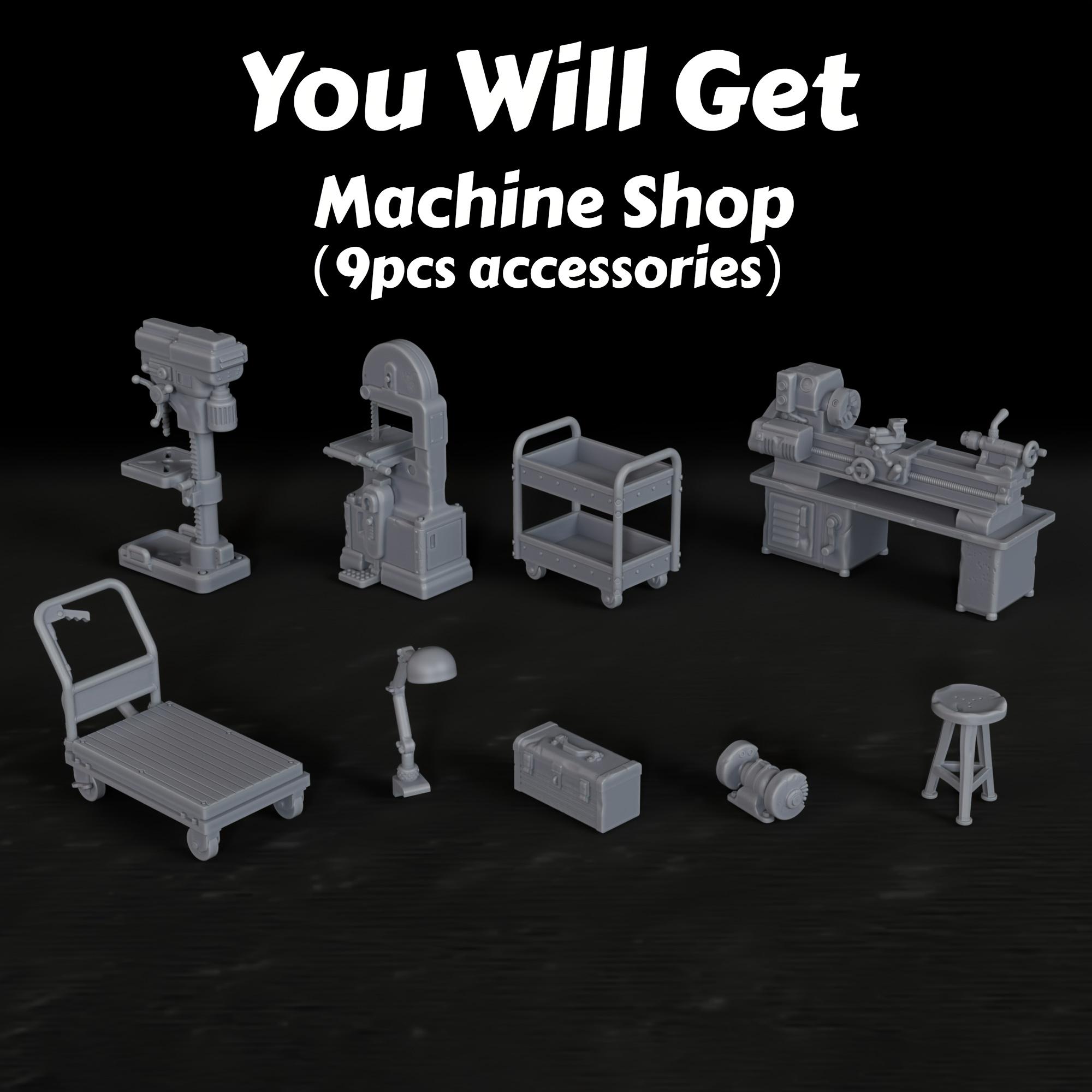 TEMU Rpg Accessories 9pcs Machine Shop Miniatures Great Board Game Accessories For Most Classic Rpg Tabletop Game Halloween & Christmas Gift Ideal For Hobbyists And Collectors Your Game Experience