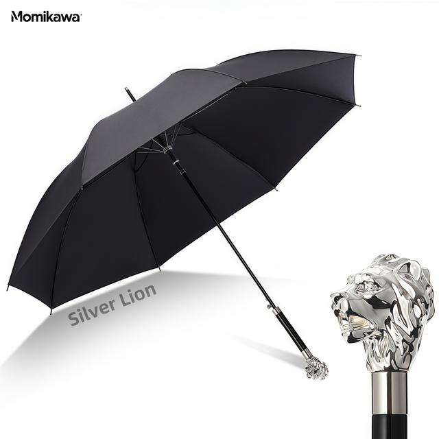 TEMU High-end British-style Long-handle Umbrella, Designed For Men, And Practical Gift Umbrella Suitable For Parties And Festivals