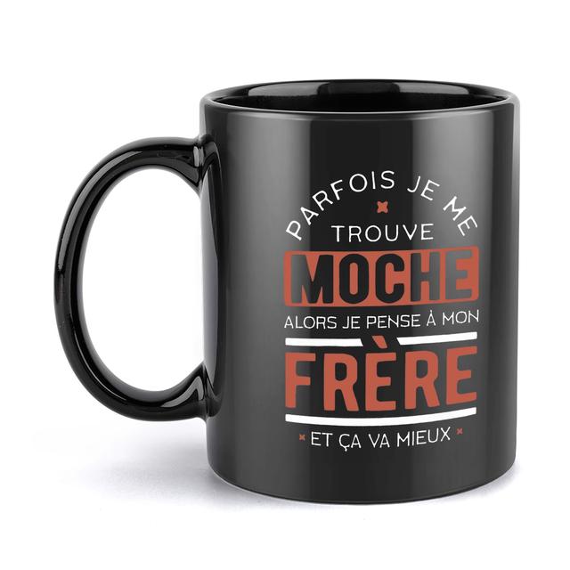TEMU 1pc 1pcs Mug Humour Moche - Tasse à Café & Thé et Original, Idéal pour Cadeaux d'Anniversaire et Fêtes, Moche, Tasse en Céramique