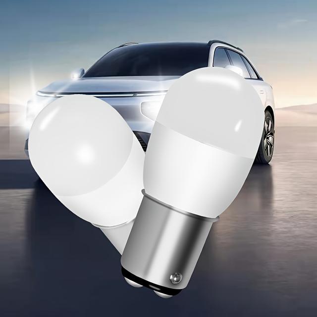 TEMU LED Bakljus för Bil, Bromsljus, Backljus, Körljus, Dimljus 1156 Ba15S P21W 1157 Bay15D P21/5W S25 G18 Renvitt Ljus, Lätt att Installera, Lång Livslängd, Utan Batteri