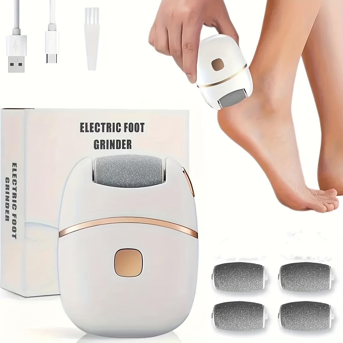 TEMU 4 Usb Electric Foot Grinders With Interchangeable Grinding Heads Are Essential For Exfoliating Dead Skin And Make A Lovely Present For