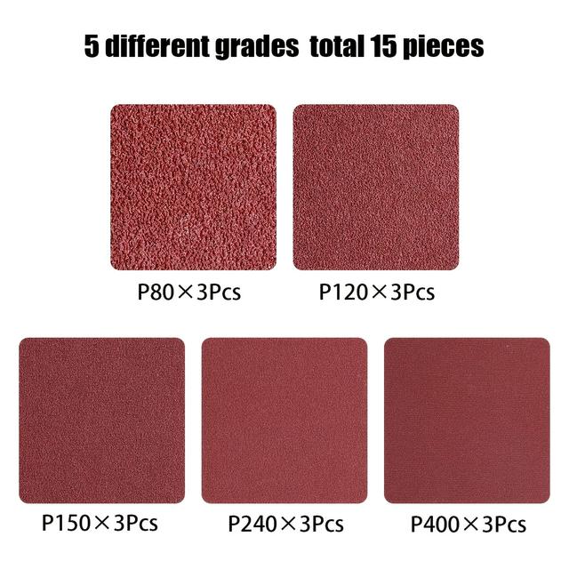 TEMU 100 X 610mm Schleifbänder - Packung mit 15 Schleifbändern für Bandschleifer in den Körnungen 80/120/150/240/400 zum Schleifen, Feilen, Schärfen und Entfernen von Rost.