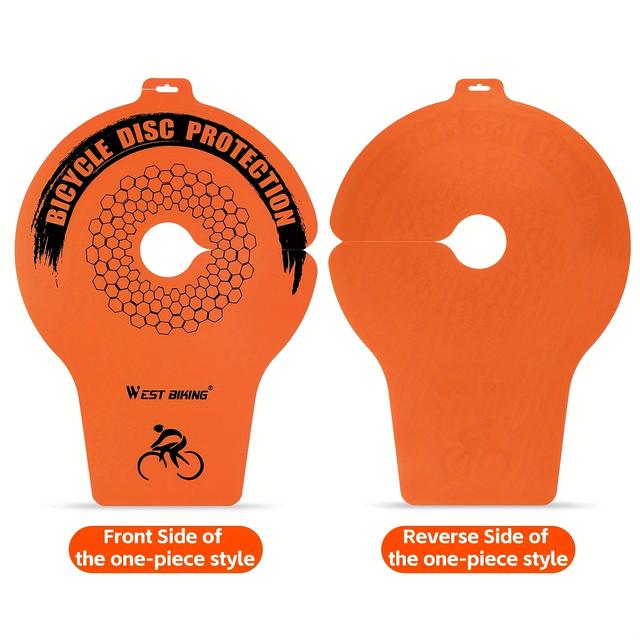 TEMU West Biking Durable Pvc Bicycle Disc Brake Cleaner Tool Anti Splash Protector Protection Cover Shock Absorber Chain Cleaning Accessory Orange 1pc