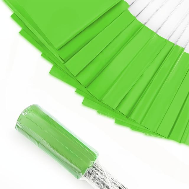 TEMU 100pcs Fluorescent Green Marking Flags, | 15x4x5 Inch, Yard Flags For Lawn & Irrigation & Landscape & Sprinkler & Survey & Dog Training, Great Garden Decoration