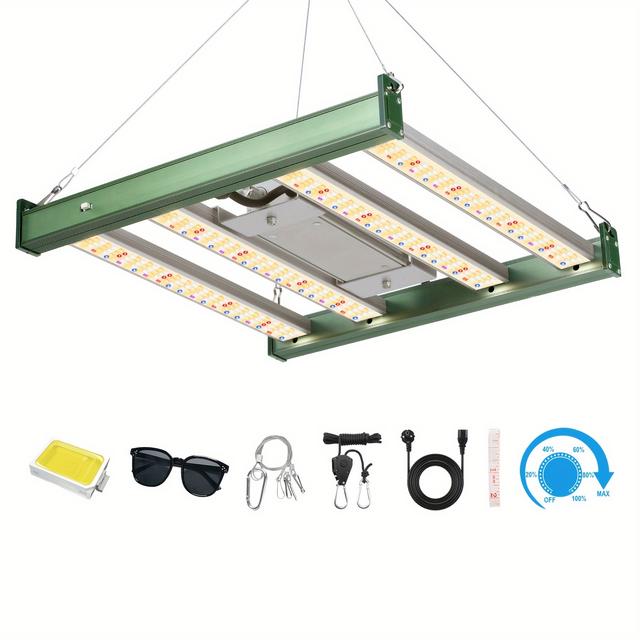 TEMU Lampe Végétale LED 120 Watt/Heure Avec UV IR Et À Échelle Complète, Lampe de Croissance LED Dimmable Pour Graines Intérieures, Plantes de Fruits Et Fleurs Dans Un Tente de Croissance