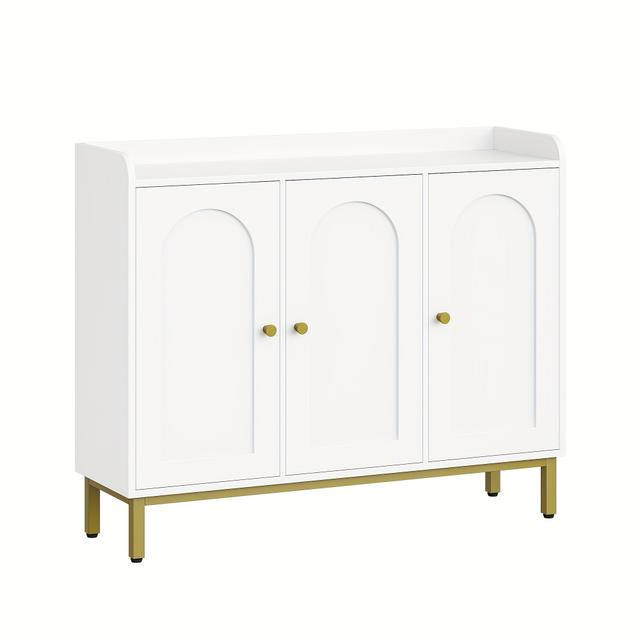 TEMU Dressoir, Opbergkast, Keukenkast, Keukenladekast, Chinees met Deuren, Verstelbare Planken, Buffetkast voor Keuken en Woonkamer, Afmetingen 30 X 100 X 80.5 Cm, in Wit