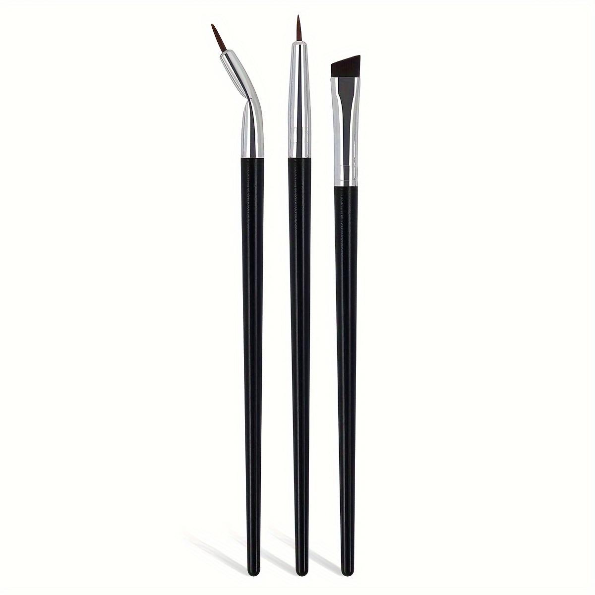 TEMU Maange 3pcs Eye Brush, Eyebrow Brush, Eyeliner Brush, Eye Shadow Brush, Soft Fiber Makeup Brush, Carrying Makeup Brush, Tools Beginner Gift Basic Makeup Brush, School Makeup Brush