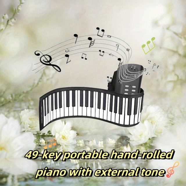 TEMU Portable Electronic Piano Keyboard With Built-in Speaker & Usb-powered - 49-key Heavy-duty Suitable For /, 16-voice Music Teacher, Learning Instrument For, Travel, Classrooms