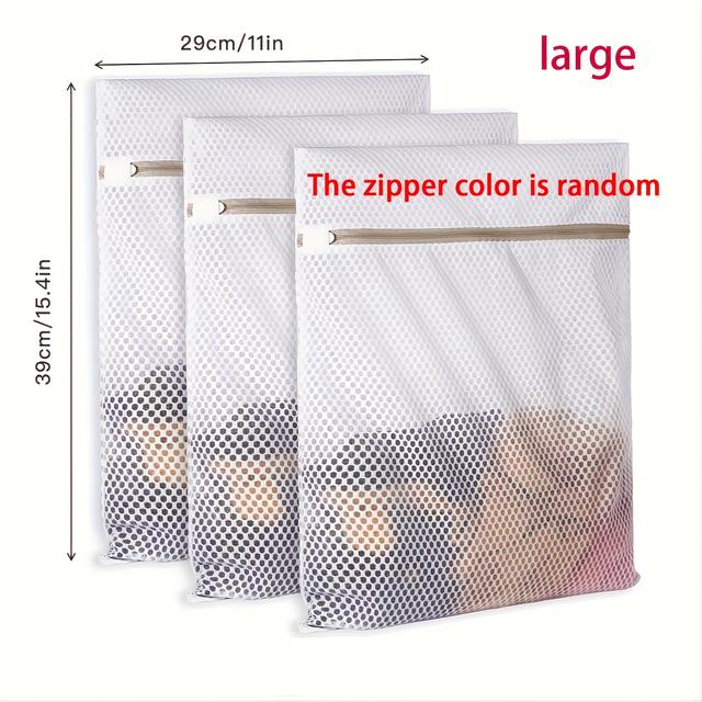 TEMU Sturdy Honeycomb Mesh Laundry Bag, Suitable For Delicate Clothes. Reusable Washing Protection Bag, For Underwear, Clothes, Jeans, Etc, Laundry Bags