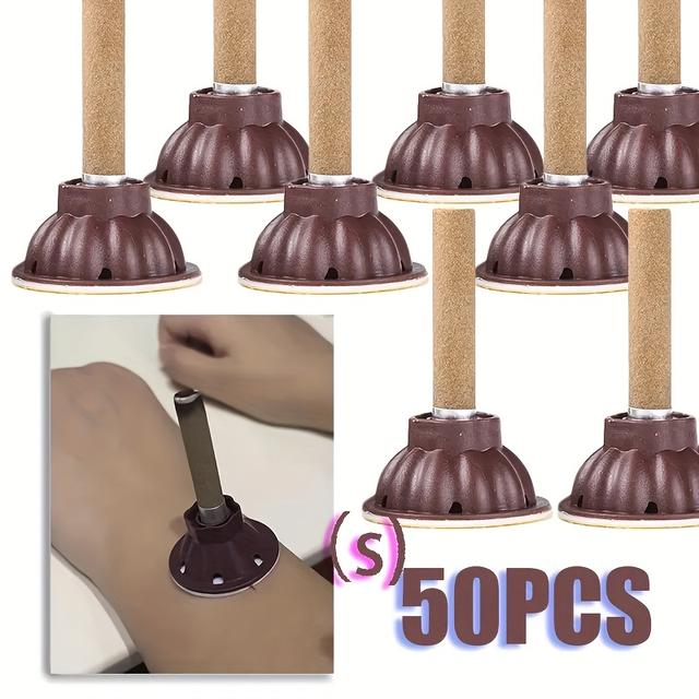 TEMU 50pcs Of Traditional Incense Massage Sticks For Home Use, Equipped With A Base, Easy To Carry, Operate, Suitable For Personal Use.