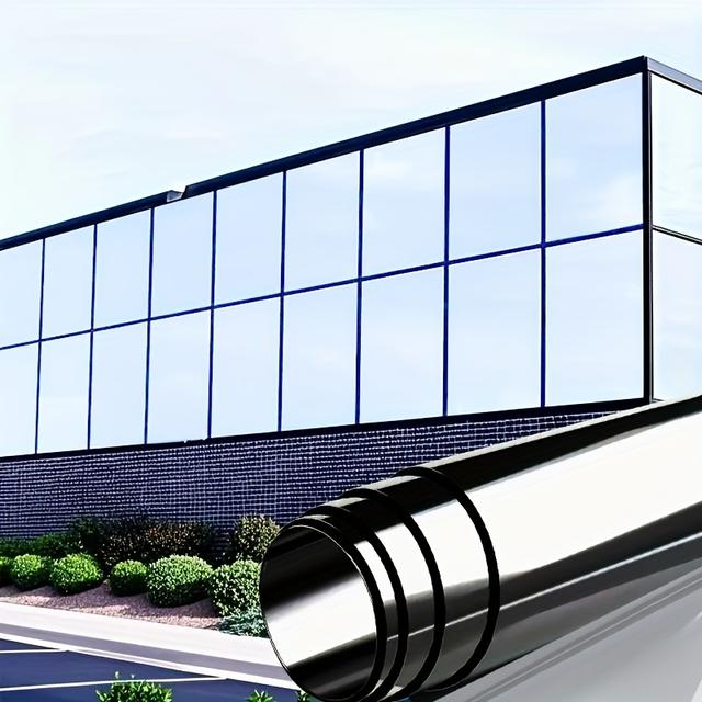 TEMU Privacy Thermal Insulation Film, With A Mirror Side. Suitable For Office Glass Windows, Kitchen , Home Bedrooms, Studies, And Other . With Static Cling
