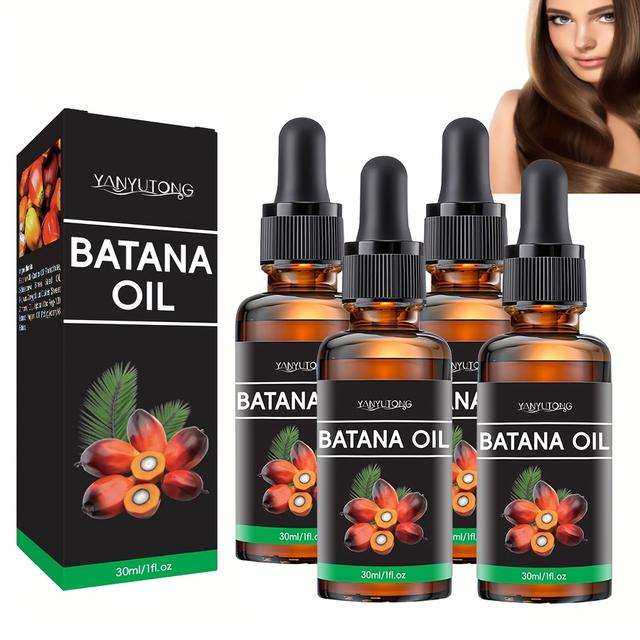 TEMU 30ml Aceite de Bataana Pack de 4, para Hidratar el Cabello y Cabelludo, Vegetal, Duradera, Capilar , Regalo Ideal para Navidad, Otoño y , Adecuado para Todo Tipo de Cabello