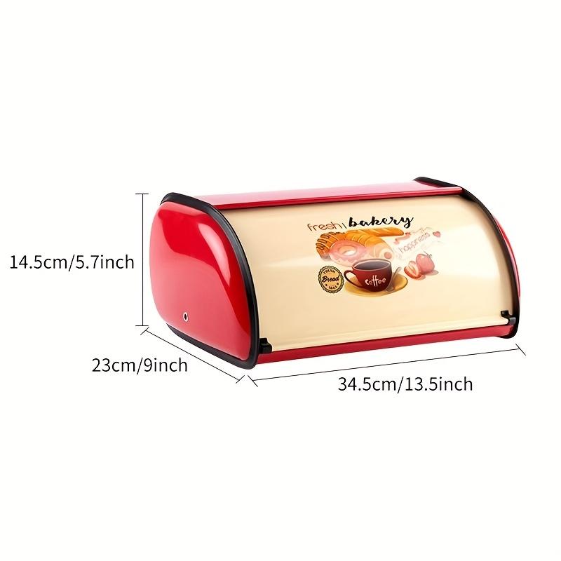 TEMU 1pc,bread Box,metal Vintage Storage Box,multifunctional Storage,sealed And Sealed Storage Box With Lid,kitchen Countertop Storage Device,suitable For Bakeries, Kitchens, Restaurants
