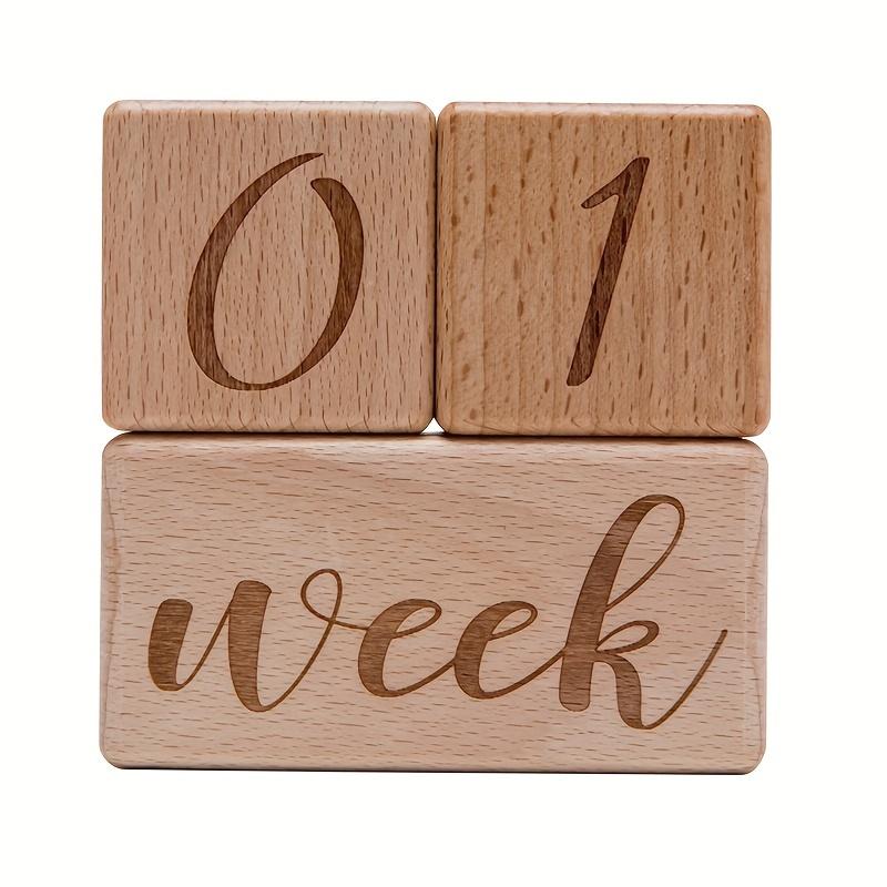 TEMU Wooden Square Milestone, Full Photo Props, Growth Milestone, Birth Full