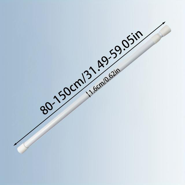 TEMU 1pc, Multi-functional Retractable Rod Without Punching, , Suitable For Bathroom, Kitchen, Windowsill, Balcony, Living Room, Door Curtain Rod, Window Curtain Rod, Wardrobe Hanging Rod, Clothesline