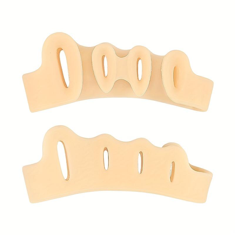 TEMU 5-toe Splitter - Durable Ps Material Toe Spacers ,hand Wash Only, Perfect For Outdoor Leisure & Daily Wear (beige/white), Foot Health Accessories | Open Toe Design | , Foot Care