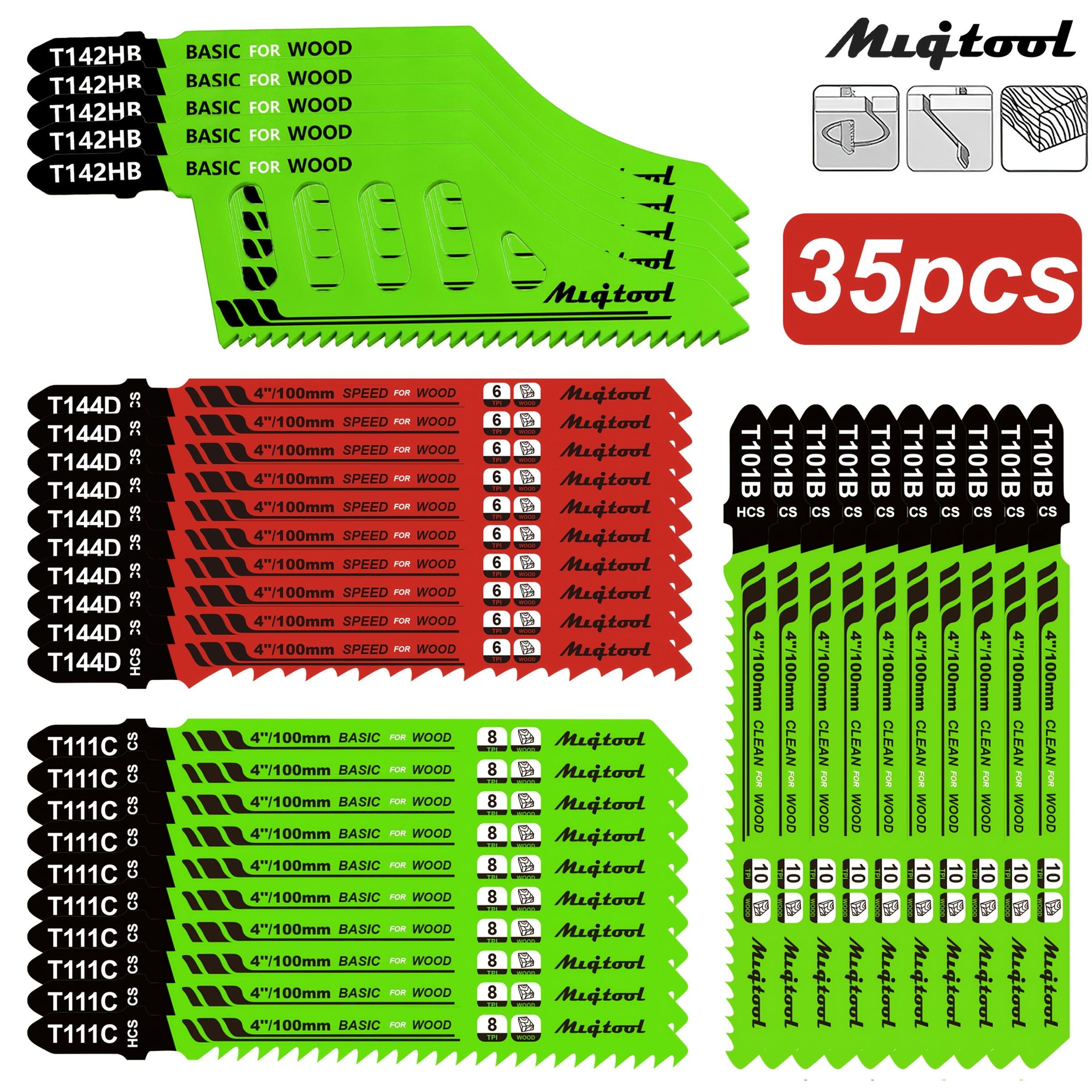 TEMU A 35pcs Jigsaw Blade Set Featuring 4 Specifications: T144d, T111c, T101b, And T142hb. Made From High-carbon Steel, Woodworking Cutting For Precise Cuts And Are Suitable For Jigsaws