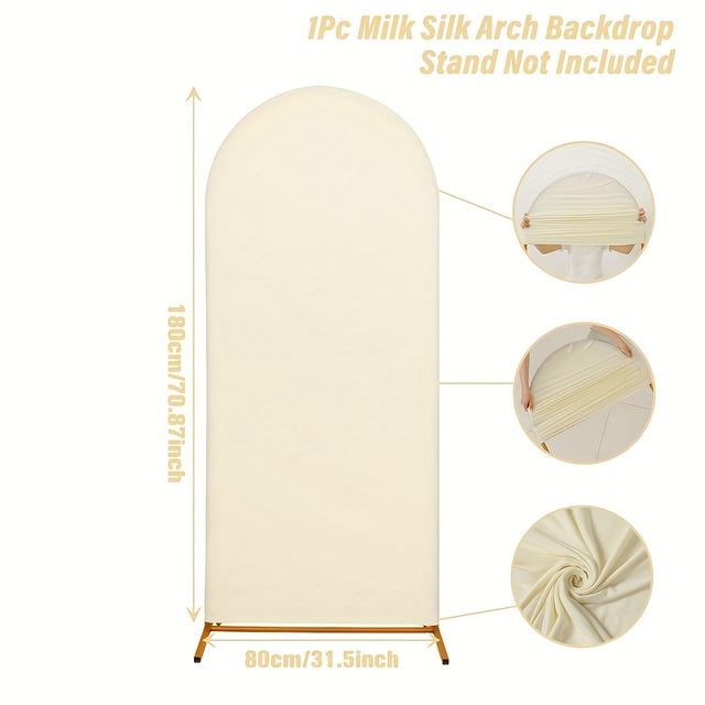 TEMU 1pc Elegant Pink Arch Backdrop - Luxurious Solid Color Party Decoration For Weddings, Showers, Gender Reveals & Birthday Celebrations (stand Not Included), Wedding Decorations