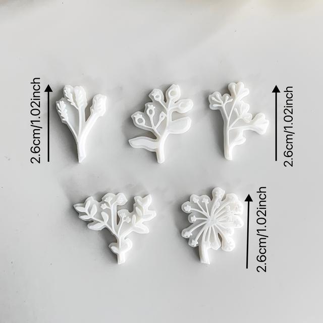 TEMU 5-delige set bloem- en polymer clay stempelvormen, bloem polymer clay snijders en zachte keramische snijders, perfect voor het maken van sieraden en klei ambachten