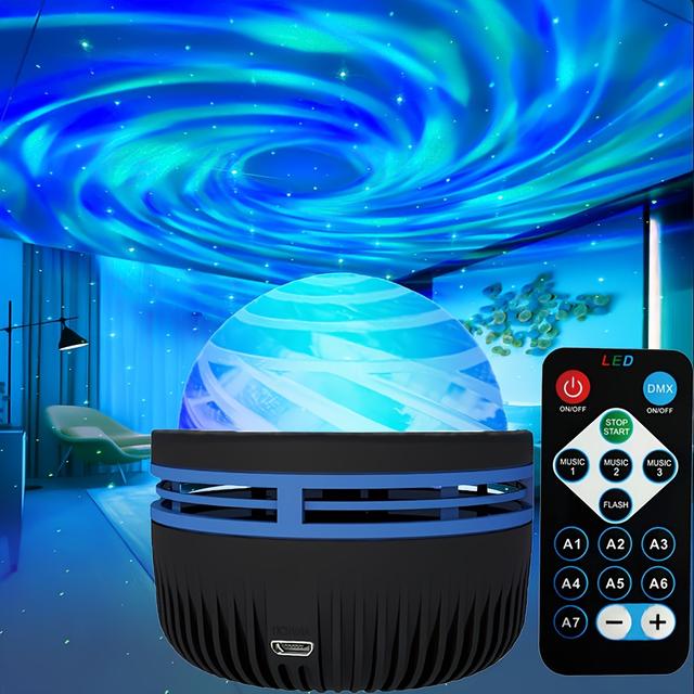 TEMU Led Rgb Rotating Projection Light, Ambient Night Light For Living Room & Bedside, Home Decor & Parties