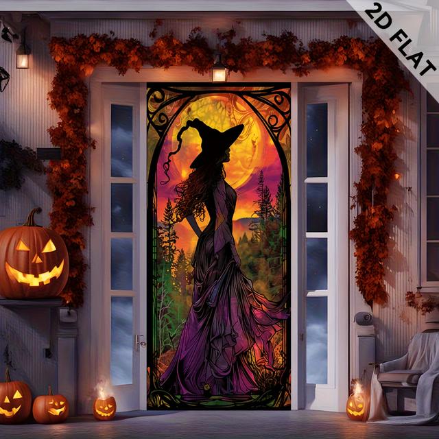 TEMU 2d Door Banner, 2d Flat Printing, Beautiful Door Curtain, And Elegant Door Cover, Door Protector, Indoor & Outdoor Halloween Decor