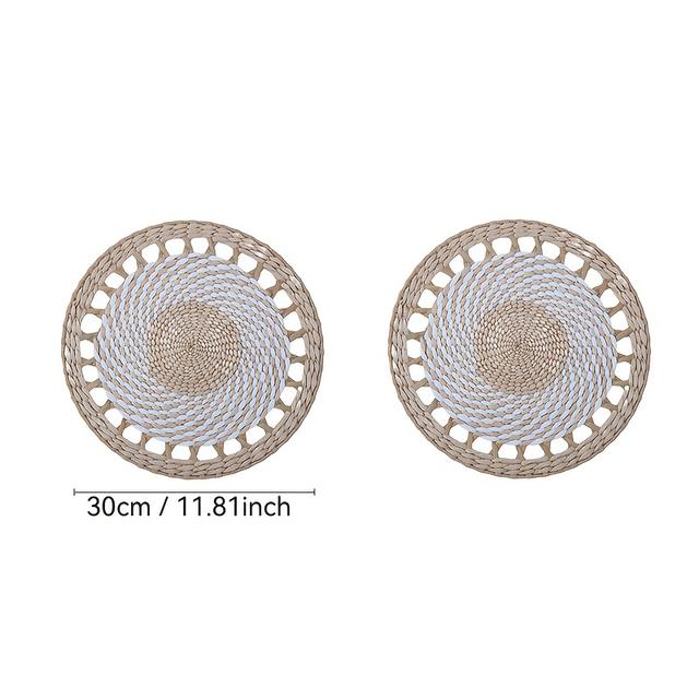 TEMU 2D Flach, 2 Stk. Handgemachte Boho--Wandbehang – Dekorative Wandplatten für Wohnzimmer, Schlafzimmer & Laden | Rustikale Böhmische Dekoration & Platzdeckchen | Einzigartige Geschenkidee