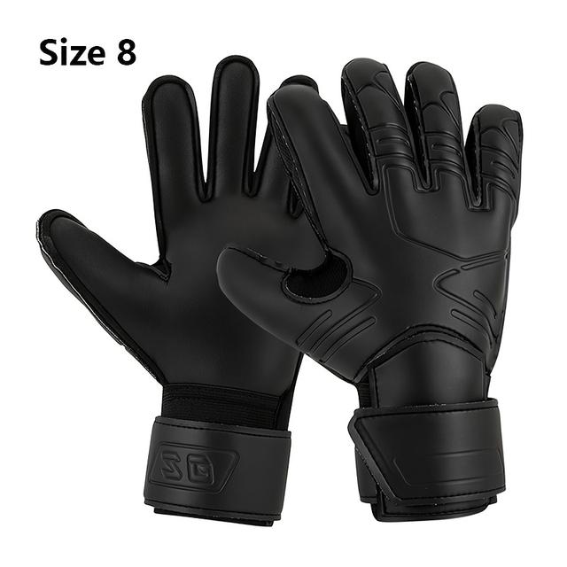 TEMU 1 Pair Black Goalkeeper Gloves - Breathable Soft Wrist With Extended Wrist & Suitable For Soccer Training, Matches, - For Competitive & Casual Play