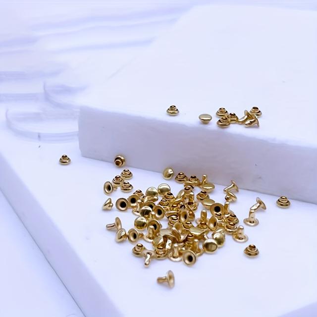 TEMU 30 remaches de cobre mini de 3 mm y 4 mm en , ideales para coser ropa de muñecas y otros pequeños proyectos de manualidades