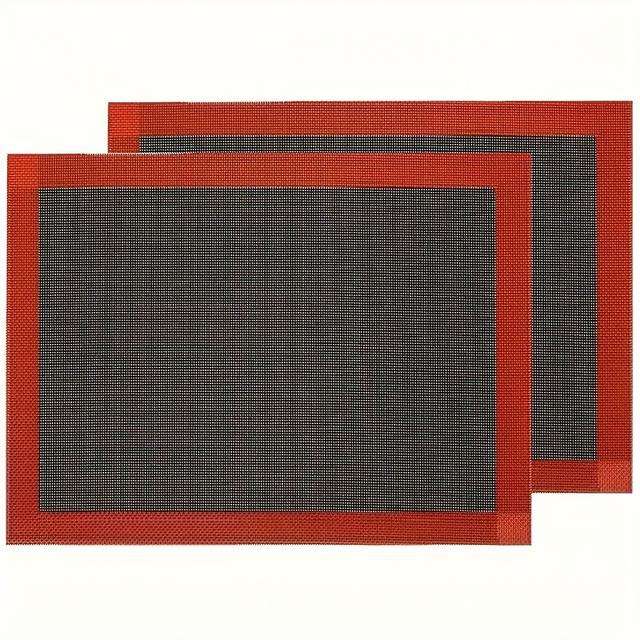 TEMU 2pcs Silicone Baking Mats With Air Holes - , Easy To Clean Oven Liners For , Pastries, Etc. - 15.7" X 11.8" - Home Baking, Baking Mats | Easy Clean Baking Mats | Silicone Baking Mats