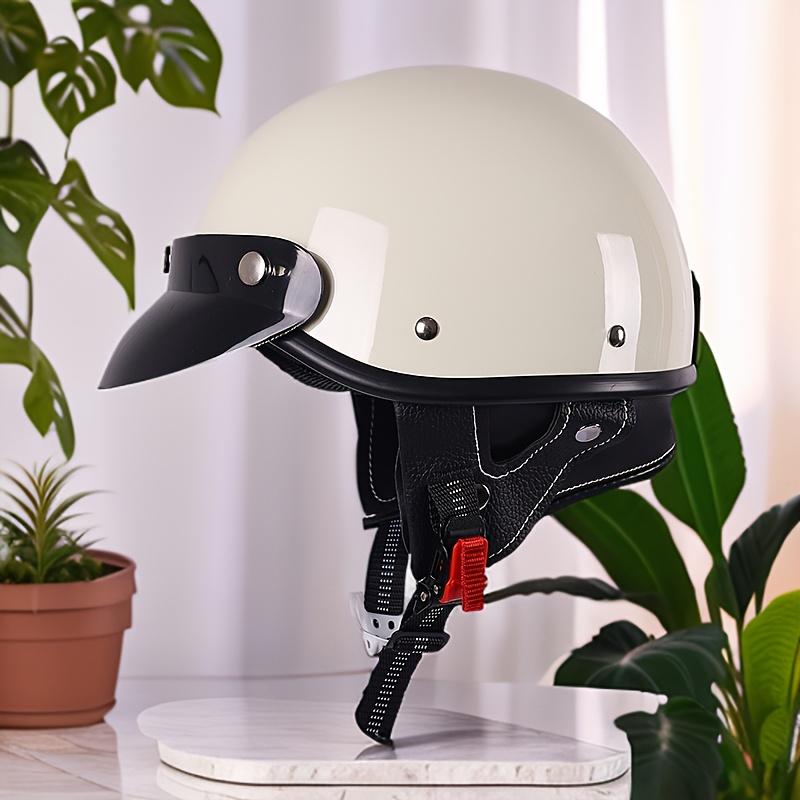 TEMU Retro Motorrad Halbschale Sommer Herren- Damen-Scoop-Helm Motorradhelm