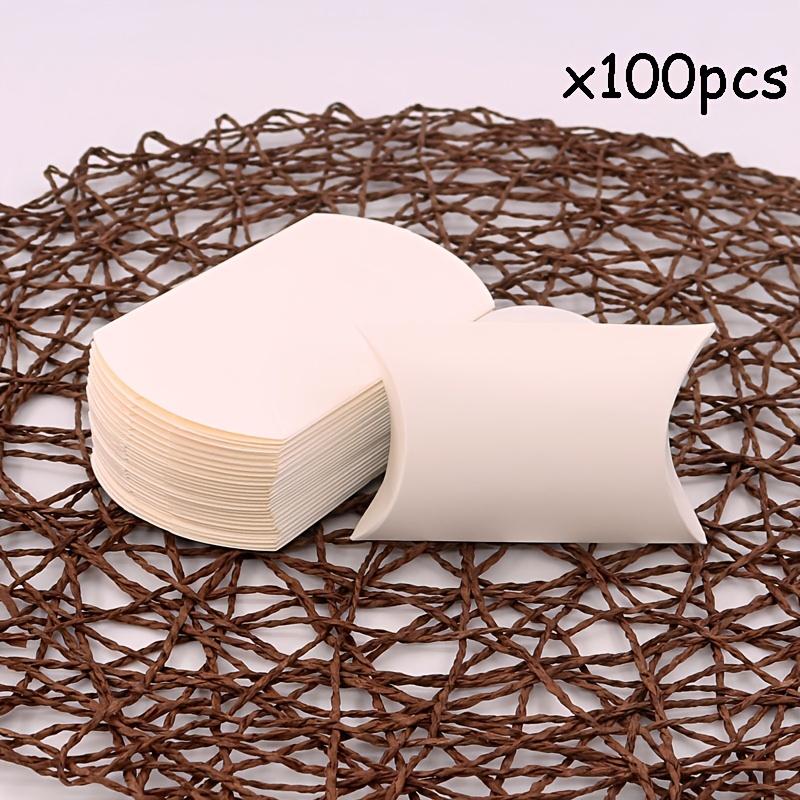TEMU Scatole a cuscino 100 pezzi, scatole a cuscino per confezionamento biglietti, gioielli, orecchini, adatte per scatole regalo, conservazione artigianato e (9 cm/3,54 pollici)