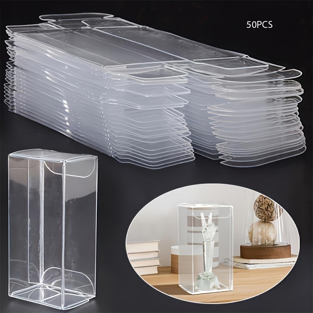 TEMU 50pcs Transparent Pvc Plastic Display Boxes For 1/64 Scale Car Models, With Lid, Jewelry Boxes