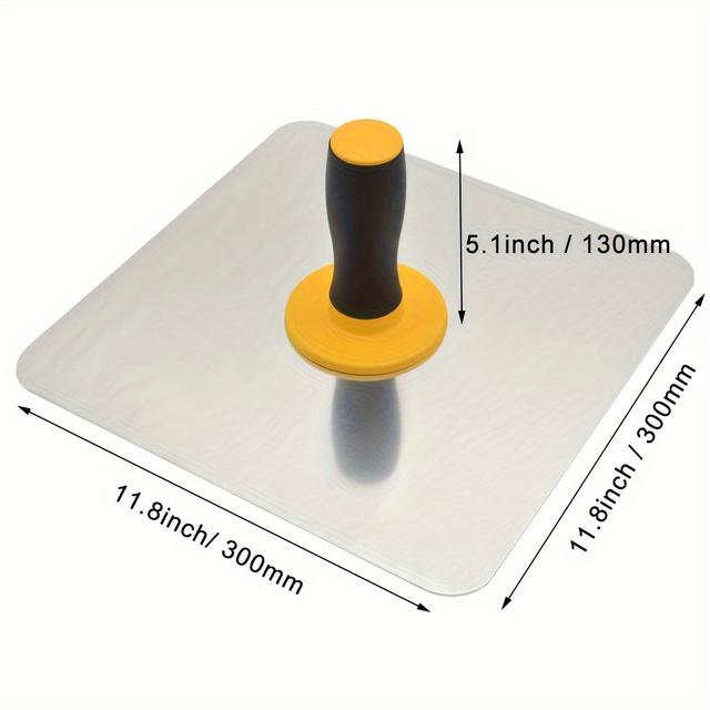 TEMU 1 stuk Aluminium Pleisteradelaar met Zacht Handvat, 29.97cm x 29.97cm, Gipspleisterplankhouder Afwerking voor Cement, en Gipsplaat, Pleistergereedschap