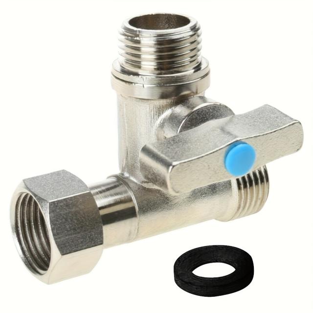 TEMU Tees Stop Valves 1/2x1/2x1/2 Compression 3 Way Diverters Connector