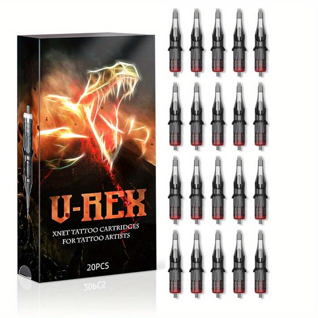 TEMU Tattoo-Nadeln in einer Packung mit 20 Stück, erhältlich in den Größen RS/RM/RL/M1, für Einweggebrauch konzipiert. Ideal für Tattoo-Künstler und Anfänger für Körperkunst-Design und Tattoo-Zubehör.