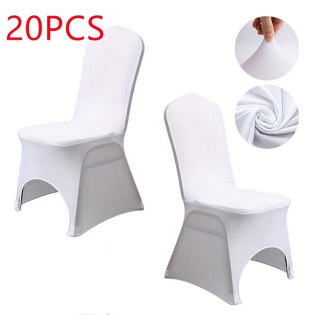 TEMU 6 Stück/12 Stück/20 Stück Elastische Stuhlhussen, Geeignet für Hochzeiten und Hotels, Dicke Bankettstuhlhussen für alle Jahreszeiten, 200 Gramm.