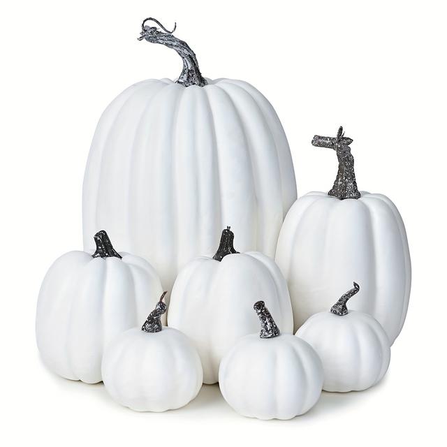 TEMU 7pcs Jangostor Artificial Decorations - Realistic Thanksgiving Decor, Sizes For Indoor/outdoor Use, No Electricity Needed, Durable Autumn Home & Party Decorations