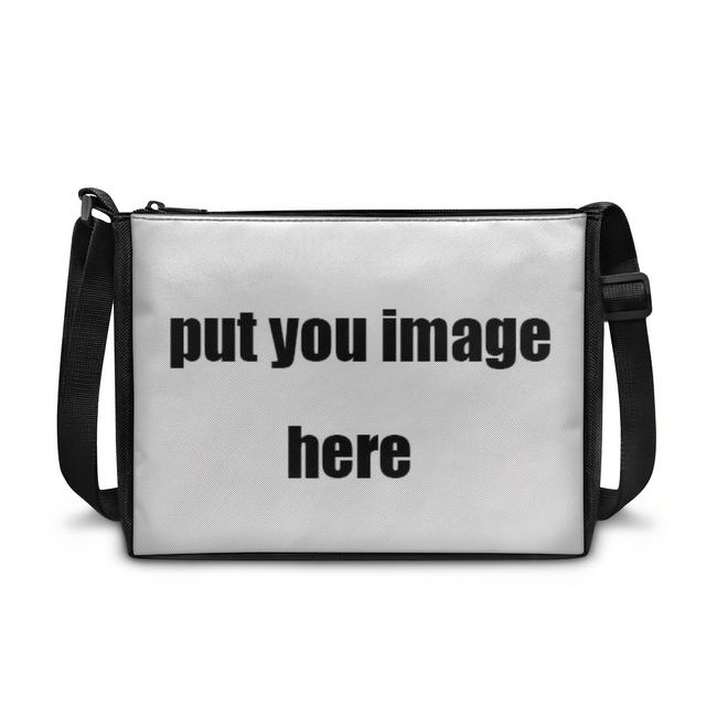 TEMU 1pc Custom Photo Underarm Bag, Personalized Small Shoulder Bag For Women And Men, Durable Polyester, Machine Washable, Adjustable Strap, For School, Work, Use, Valentine's Day Gift