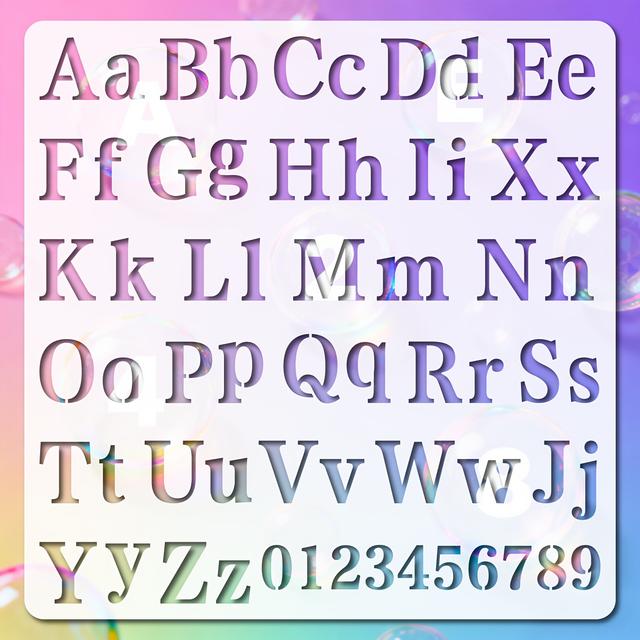 TEMU Letter Stencil Reusable 11.8*11.8 Inches For Painting With Paint Brush Drawing Templates For Crafts Wall Art Furniture Canvas