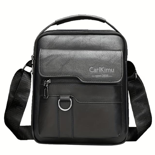 TEMU Męska torba crossbody w stylu retro europejskim, duża torba na ramię, torba , plecak podróżny, losowy kierunek zamka błyskawicznego, losowy pasek na ramię.