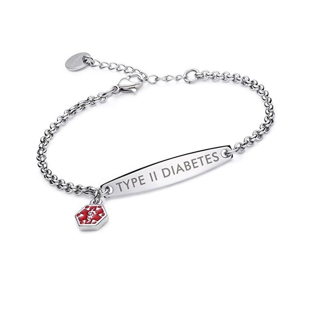 TEMU A Custom Adjustable Stainless Steel Bracelet With A Medical Emblem, A Gift For , A Christmas Present