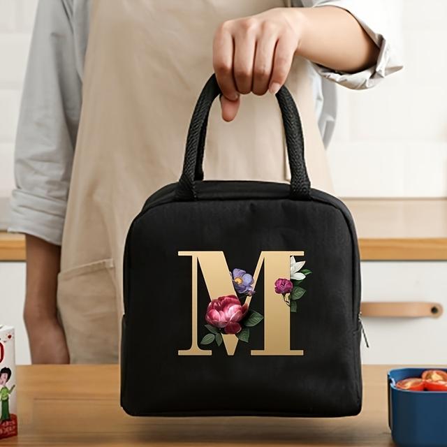 TEMU حقيبة عازلة محمولة للعمل والمدرسة، حقيبة حرارية بطباعة كاتيونية مع أنماط وألوان متعددة – حقيبة يد متعددة الاستخدامات للتنقل الخارجي (غير مخصصة للاتصال بالطعام)