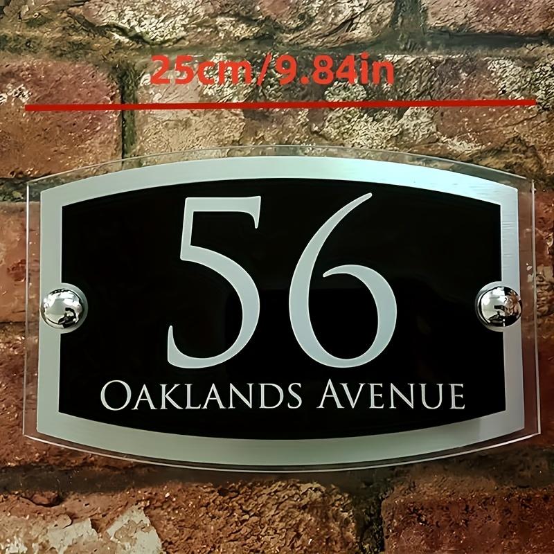 TEMU Custom Double-layer 3d Doorplate, With Stainless Steel Mounting Screws, Wall-mounted Outdoor Decorative Plaque, Custom Acrylic Three-dimensional Sign