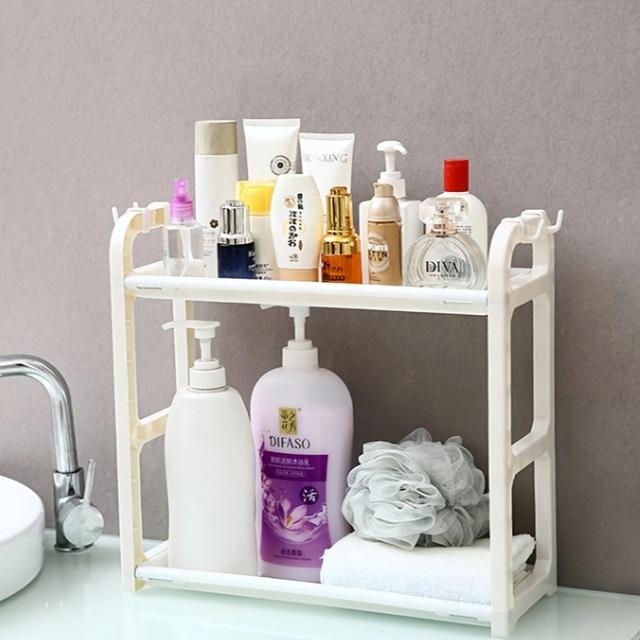 TEMU Kitchen Double Bottle Sauce Rack Seasoning Collection Shelf Multi-functional Plastic Storage