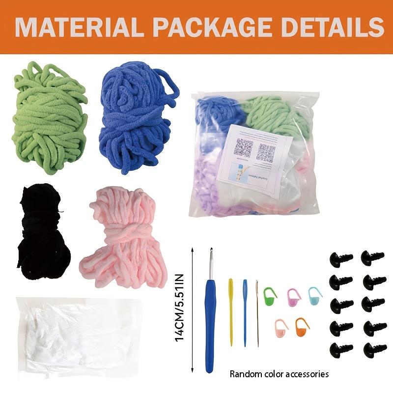 TEMU 4pcs Cute Octopus Crochet Kit, Beginner Knitting Set, Animal Crochet Kit, Beginner Crochet Set, Complete Crochet Tools And Supplies, Includes Video Tutorial,