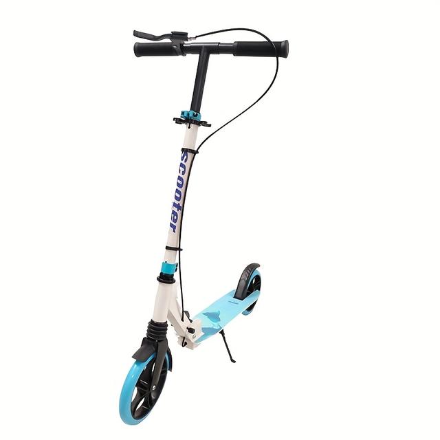 TEMU Adult Scooter With Cushioning, Teen Scooter, Foldable Two-wheeled Commuter Scooter For City And Campus Use, Non-motorized