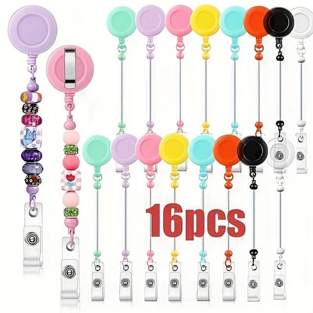 TEMU 16pcs Retractable , Retractable , Id For Nurse Teacher Office Supplies, For Employees And