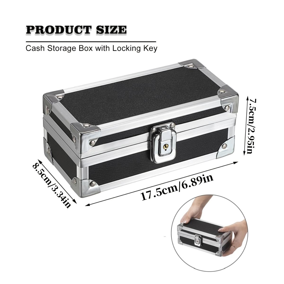 TEMU Cash Box With Lock, Aluminium Alloy For Cash Lockable Money Storage Box, Penny Bank For Collector, Drug Box Safety Protection, Storage Boxes For Drugs, Jewelry, Cosmetics, Etc