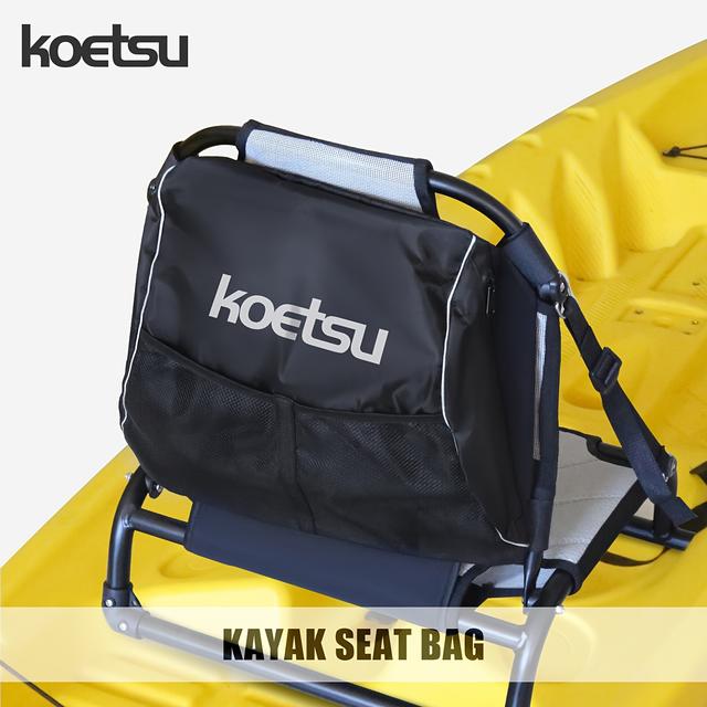 TEMU Koetsu Kayak Seat Storage Bag, Made Of 600d Oxford Fabric, Features Adjustable Straps, Suitable For Marine Kayaking Seats.