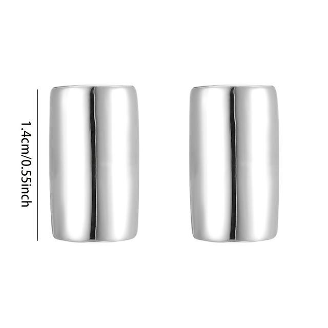 TEMU 2pcs Women's Fashion Earrings, Geometric Clip-on Trendy Personality High-sense Bone Studs, Simple Stylish Jewelry Gift For Party Halloween Christmas Daily Autumn Winter Banquet